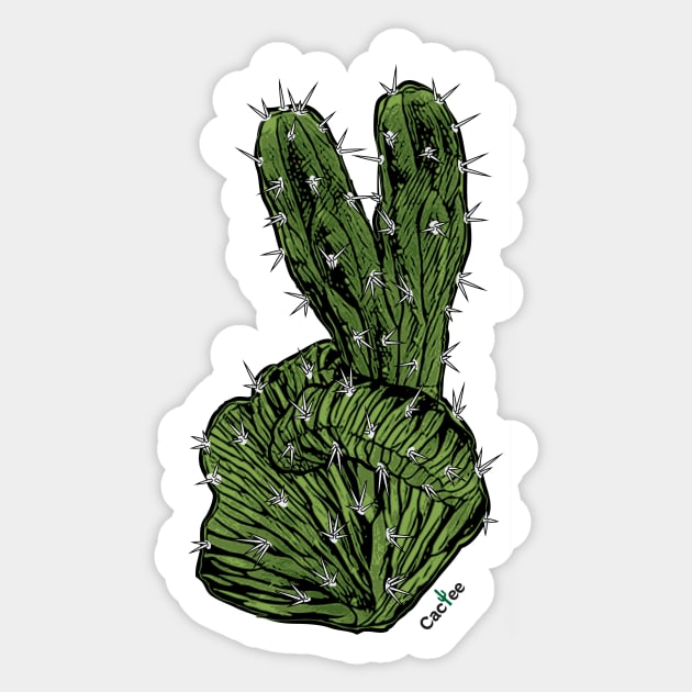 Cactus Peace Sticker by Cactee